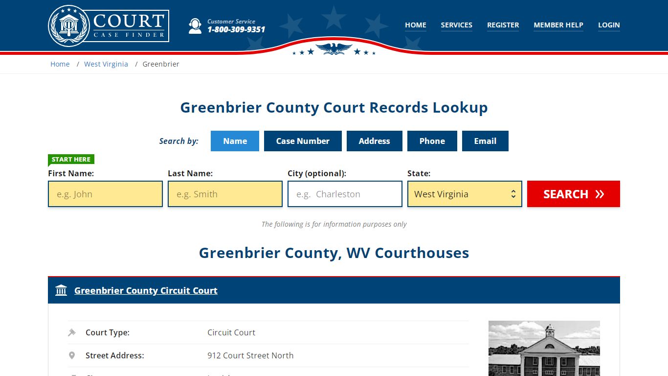 Greenbrier County Court Records | WV Case Lookup